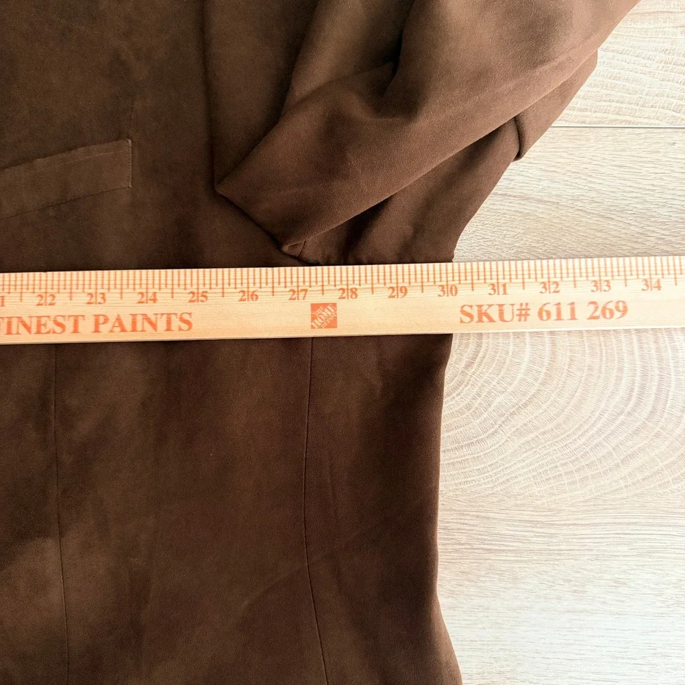 Ralph Ralph Lauren Blazer Mens 58R Brown Faux Suede Paisley Lined Sport Coat